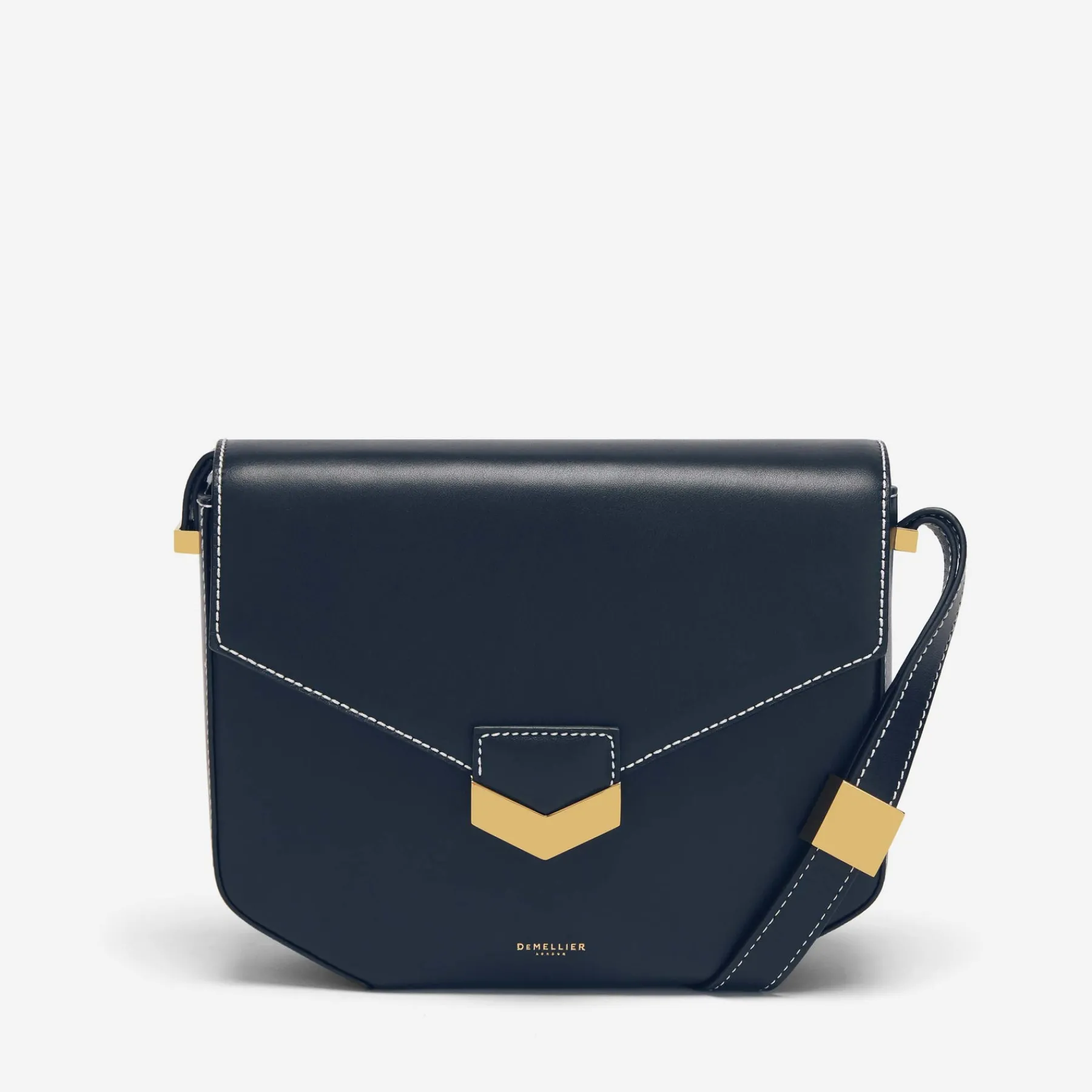 Shop DeMellier The London Navy Smooth & Ecru Stitching