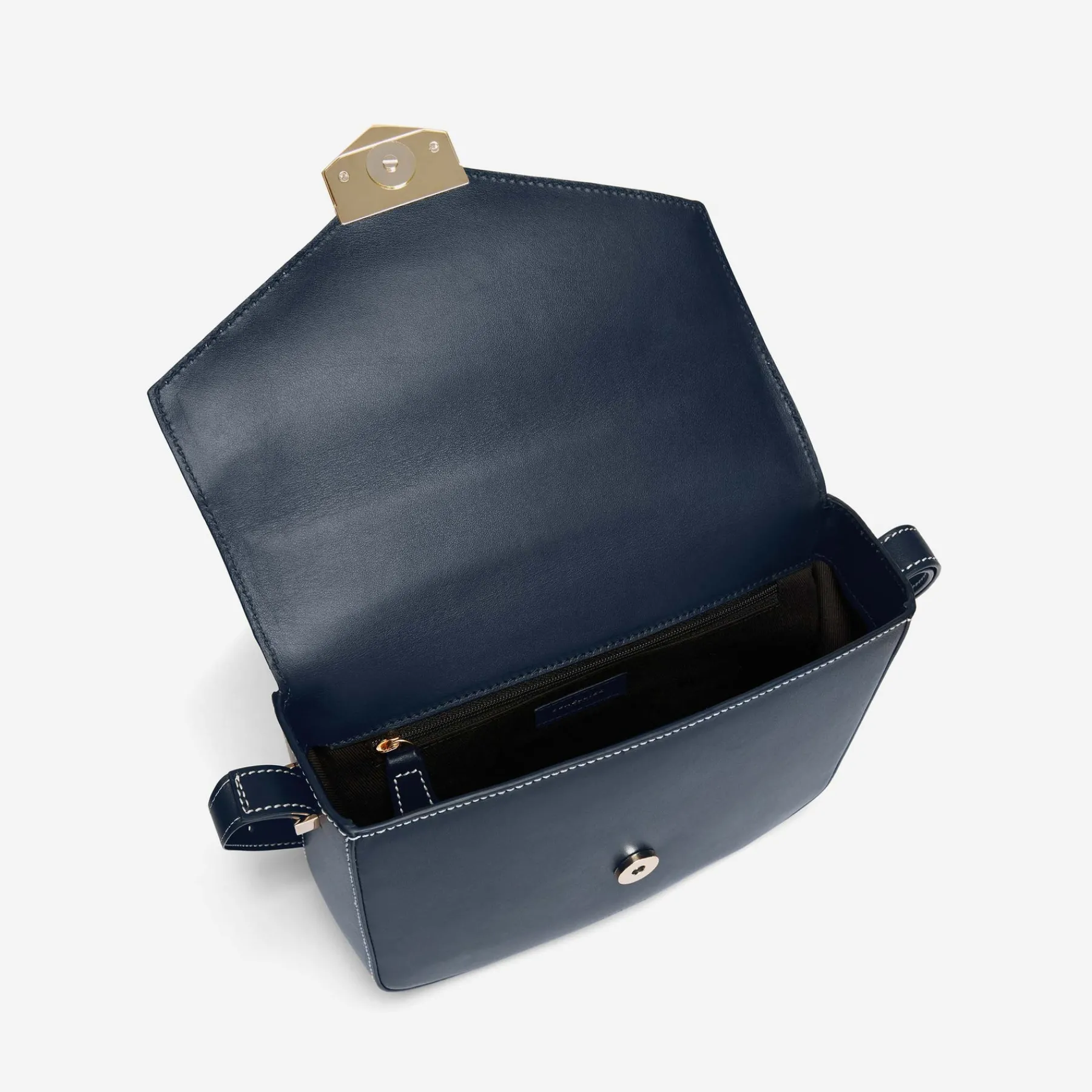 Shop DeMellier The London Navy Smooth & Ecru Stitching