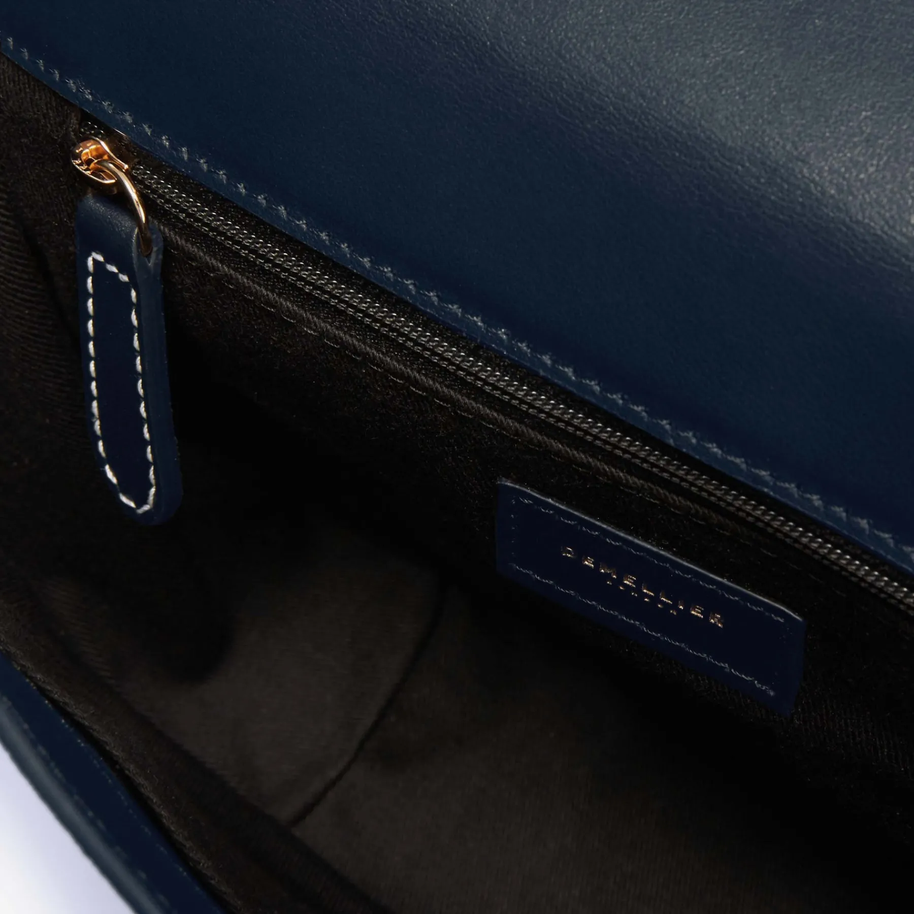 Shop DeMellier The London Navy Smooth & Ecru Stitching