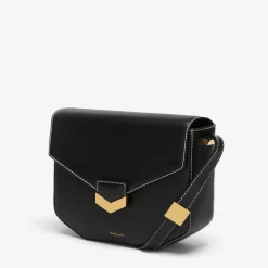 New DeMellier The London Black Smooth Ecru Stitching