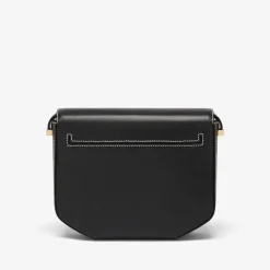 New DeMellier The London Black Smooth Ecru Stitching
