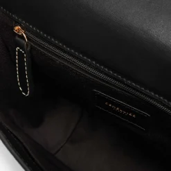 New DeMellier The London Black Smooth Ecru Stitching