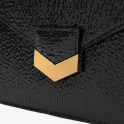 Fashion DeMellier The London Clutch Black Metallic