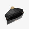 Fashion DeMellier The London Clutch Black Croc-Effect