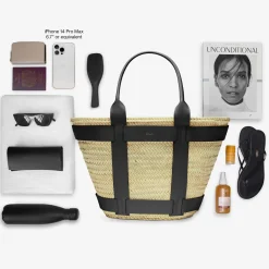 Best DeMellier The Maxi Santorini Natural Basket Off-White Smooth