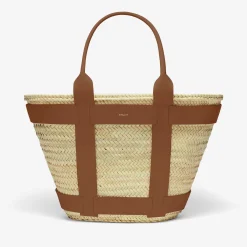Fashion DeMellier The Maxi Santorini Natural Basket Tan Smooth