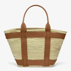 Fashion DeMellier The Maxi Santorini Natural Basket Tan Smooth