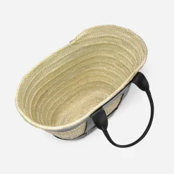 Store DeMellier The Maxi Santorini Natural Basket Black Smooth