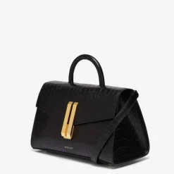 Sale DeMellier The Midi Montreal Black Croc-Effect