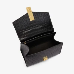 Sale DeMellier The Midi Montreal Black Croc-Effect