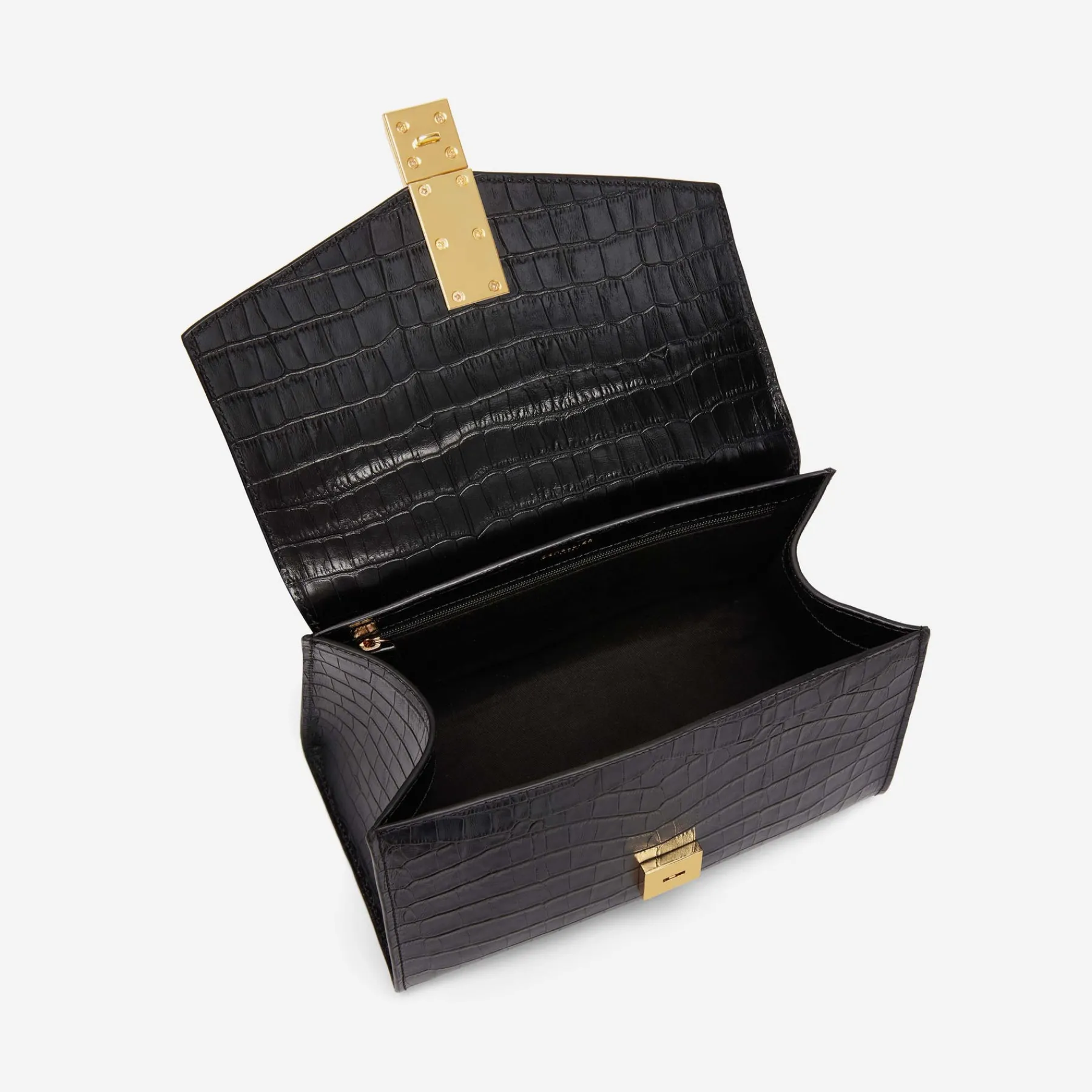 Sale DeMellier The Midi Montreal Black Croc-Effect