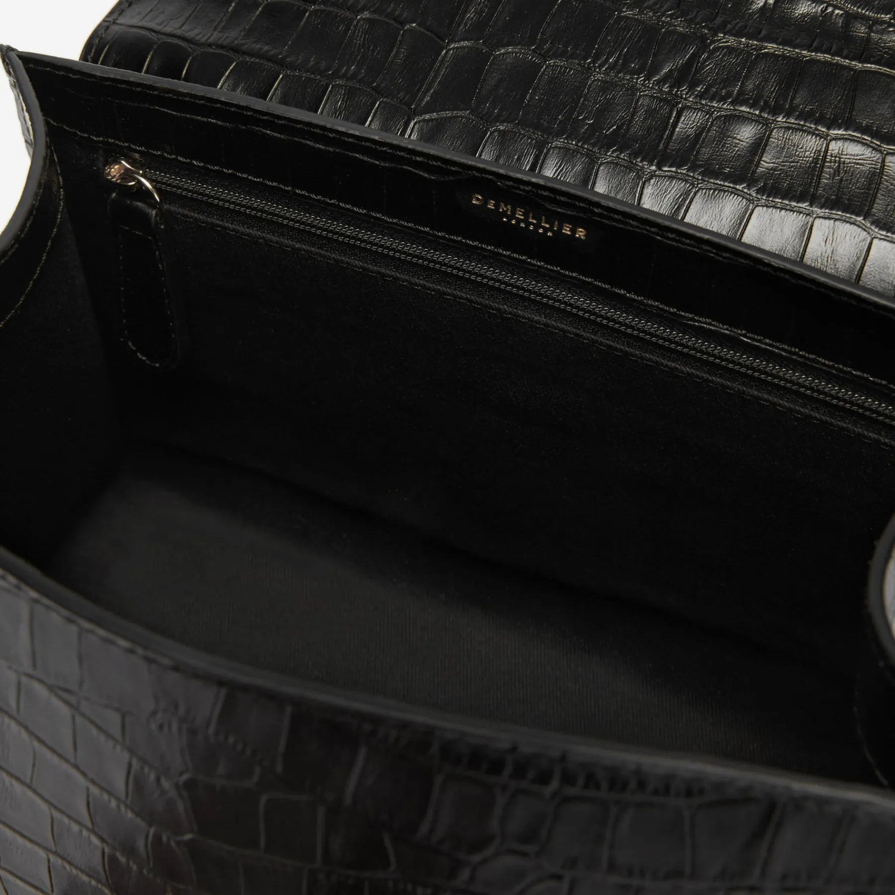 Sale DeMellier The Midi Montreal Black Croc-Effect