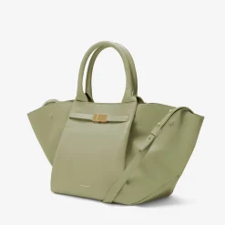 Shop DeMellier The Midi New York Khaki Small Grain