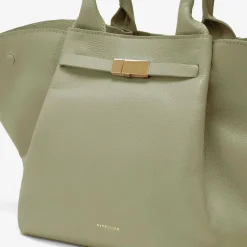 Shop DeMellier The Midi New York Khaki Small Grain