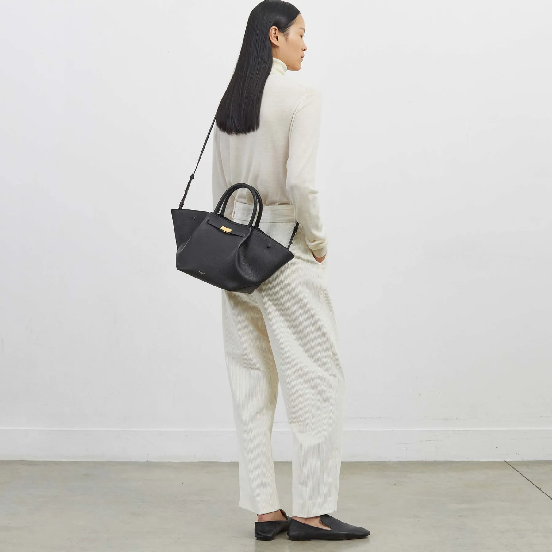 Shop DeMellier The Midi New York Khaki Small Grain