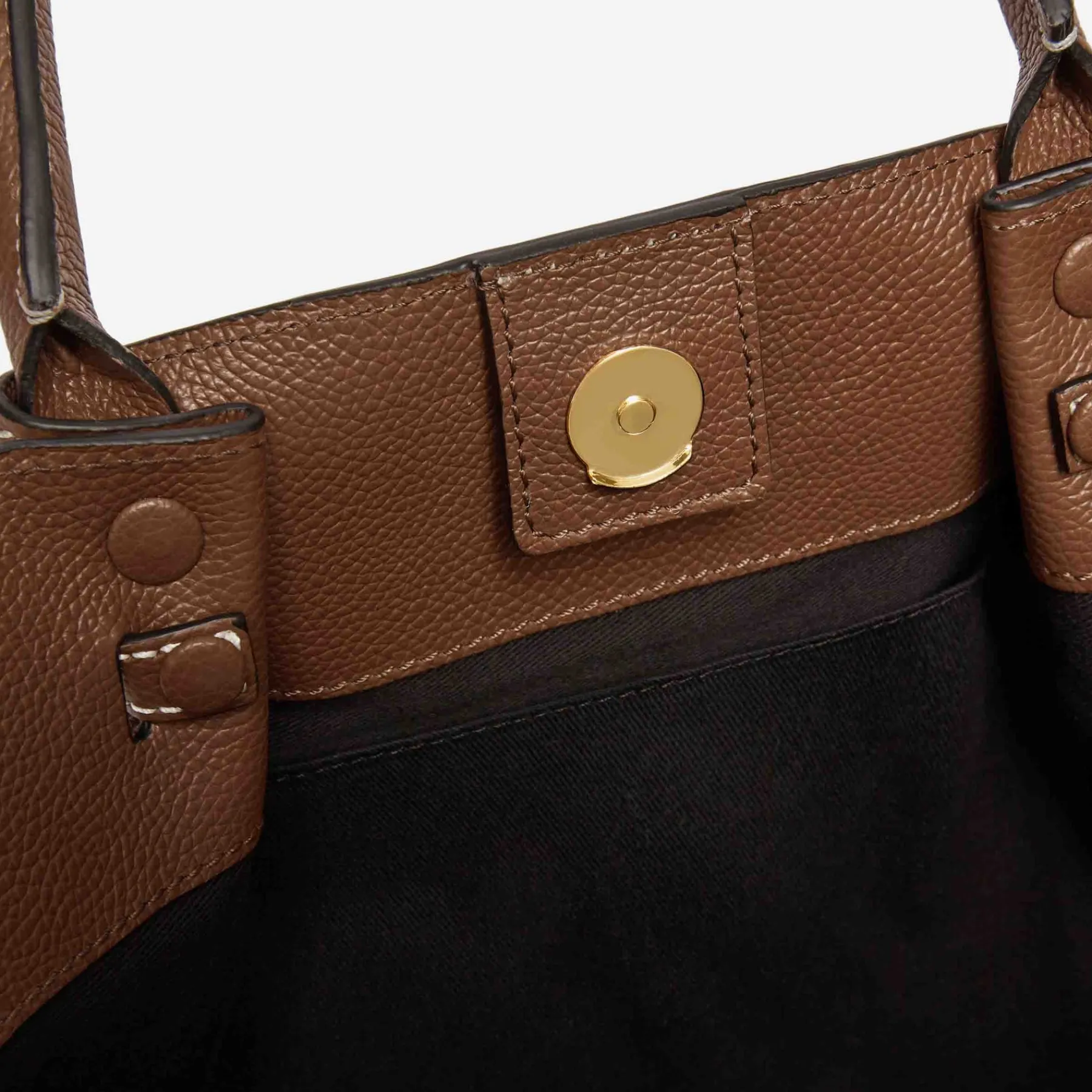 New DeMellier The Midi New York Tan Small Grain Ecru Stitching