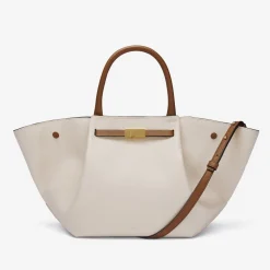 Fashion DeMellier The Midi New York Bicolor Off-White & Tan