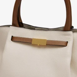 Fashion DeMellier The Midi New York Bicolor Off-White & Tan