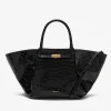 Online DeMellier The Midi New York Black Croc-Effect