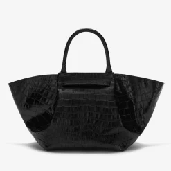 Online DeMellier The Midi New York Black Croc-Effect