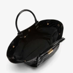 Online DeMellier The Midi New York Black Croc-Effect
