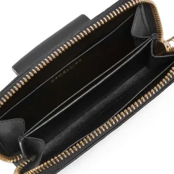 Shop DeMellier The Midi Skye Wallet Black Croc-Effect