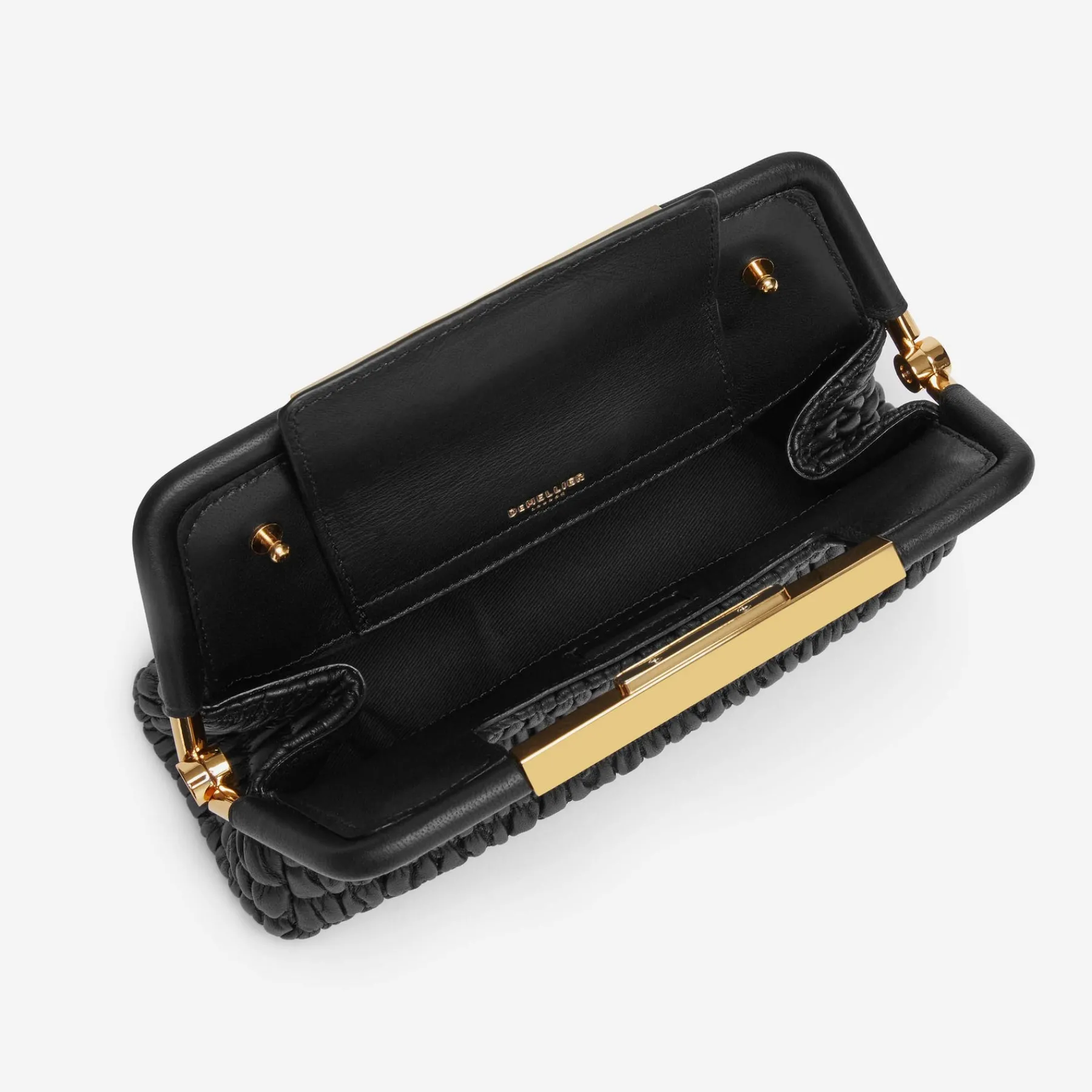 New DeMellier The Mini Seville Black Matelasse