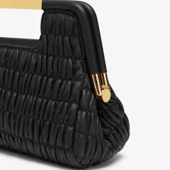 New DeMellier The Mini Seville Black Matelasse