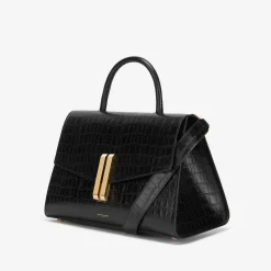 New DeMellier The Montreal Black Croc-Effect