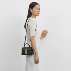 Fashion DeMellier The Nano Montreal Black Croc-Effect