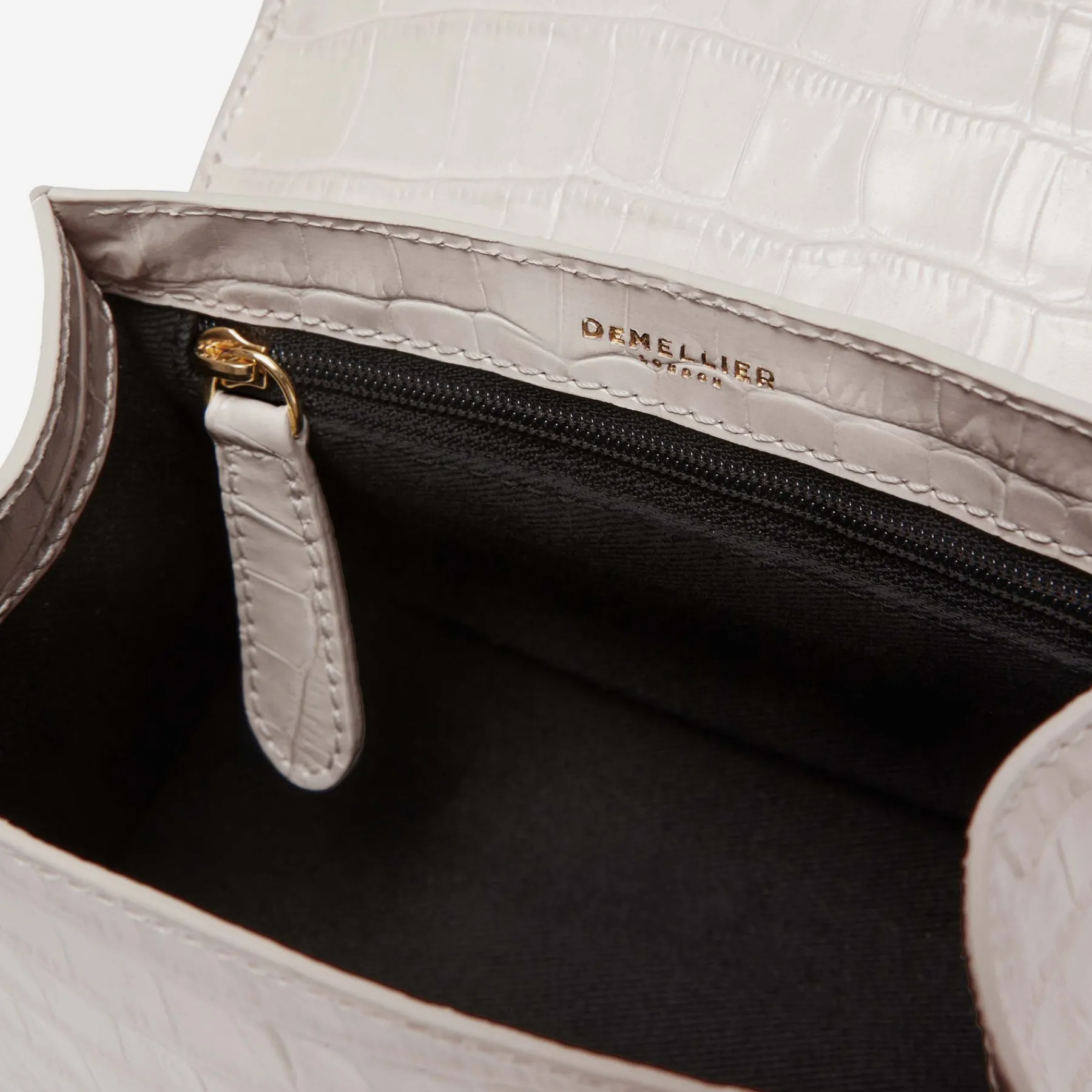 Discount DeMellier The Nano Montreal Off-White Croc-Effect