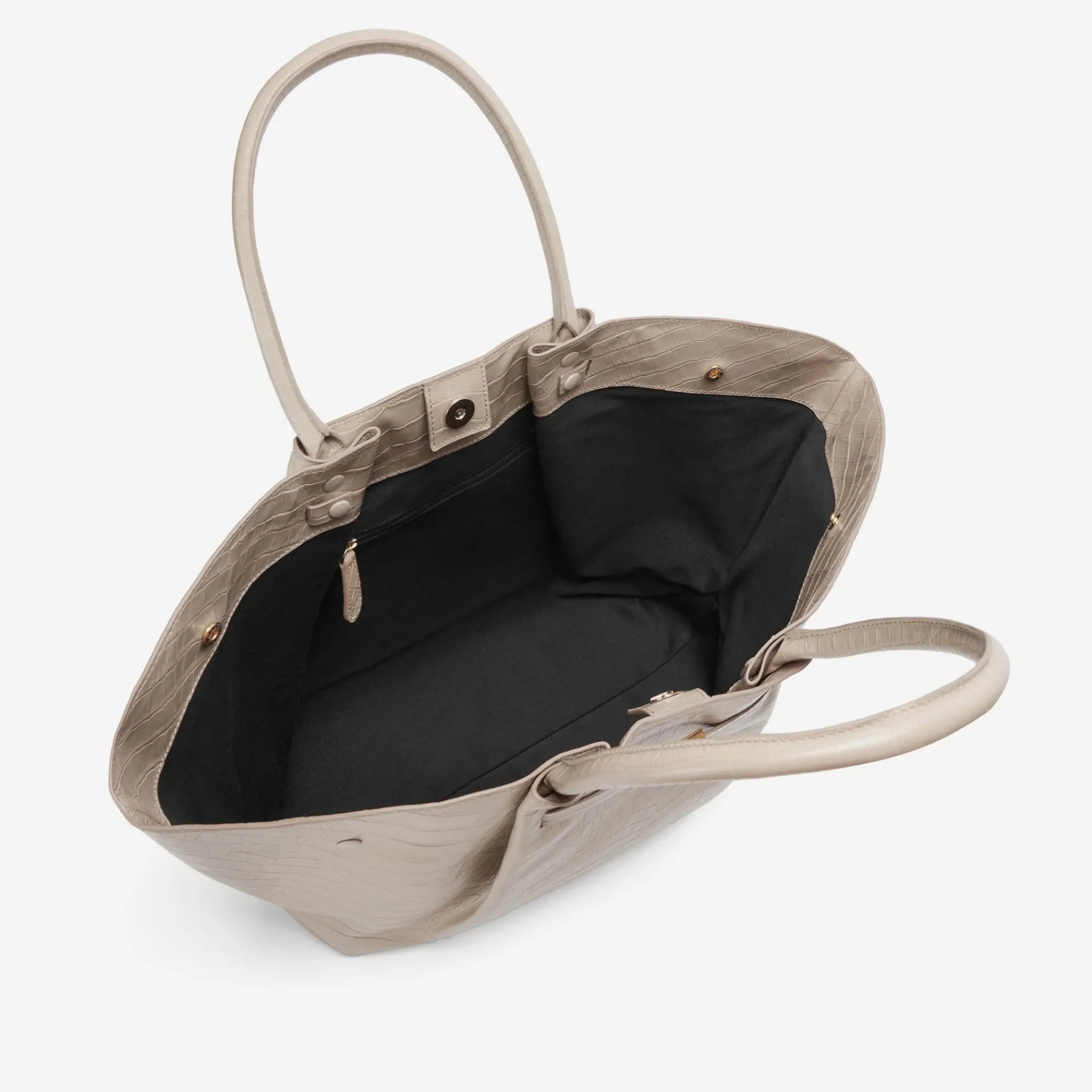 New DeMellier The New York Taupe Croc-Effect