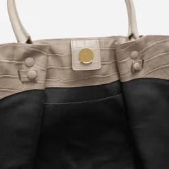 New DeMellier The New York Taupe Croc-Effect