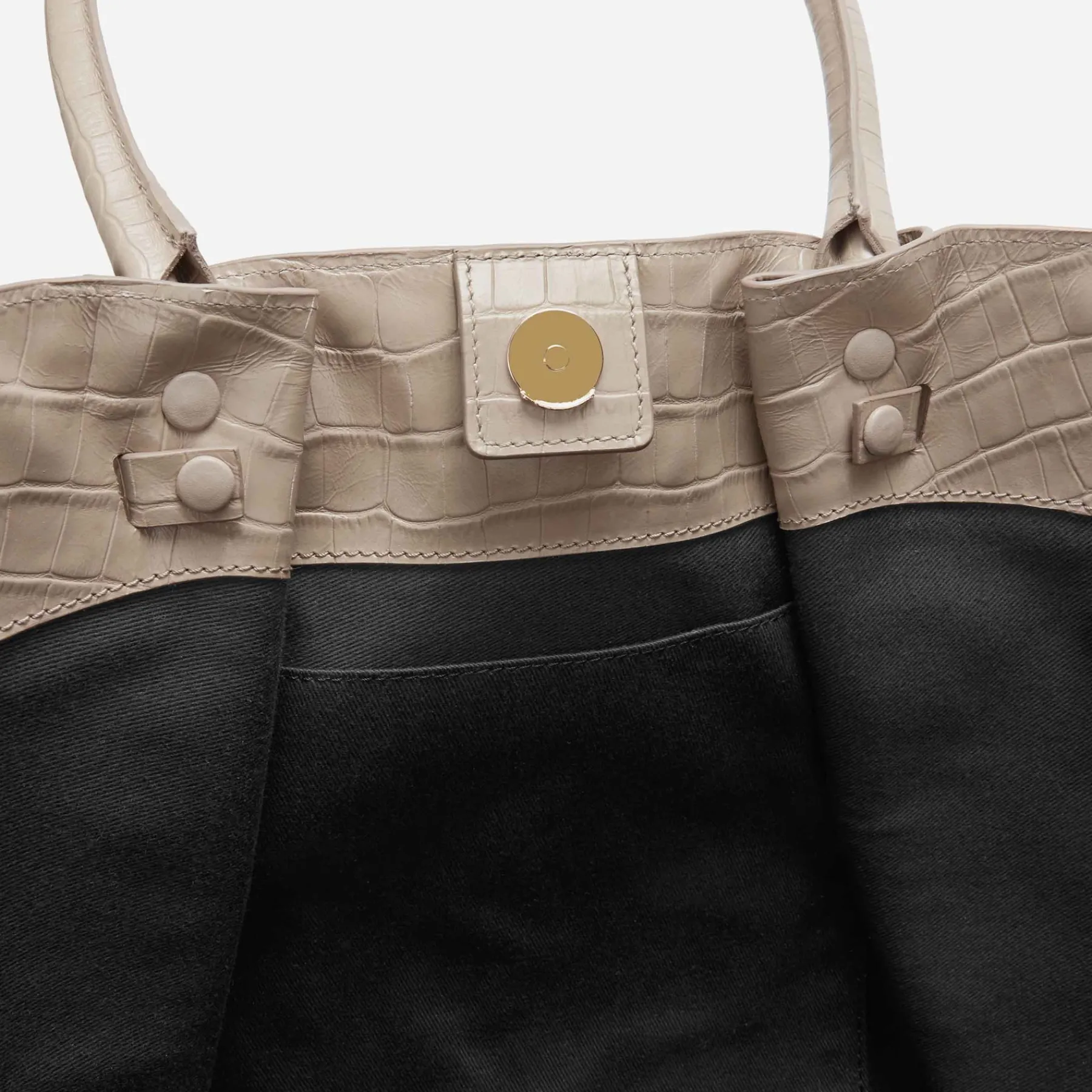 New DeMellier The New York Taupe Croc-Effect