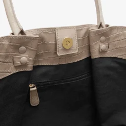 New DeMellier The New York Taupe Croc-Effect