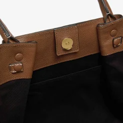 Clearance DeMellier The New York Tan Small Grain Ecru Stitching