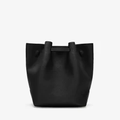 Cheap DeMellier The New York Bucket With Leather Strap Black Small Grain