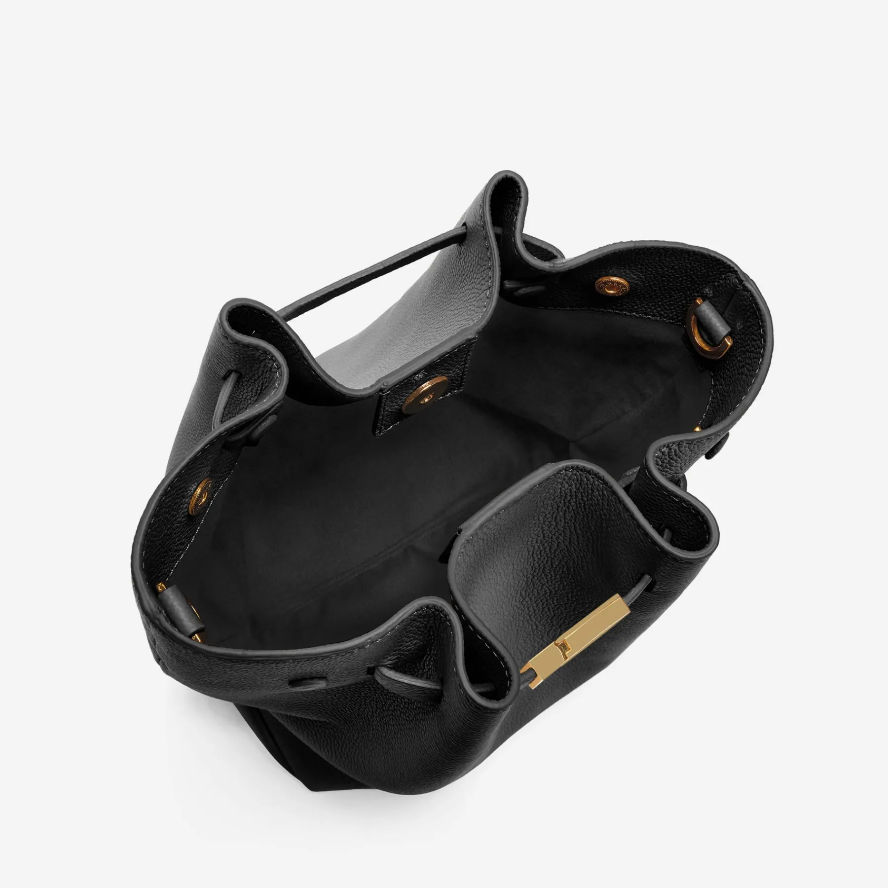 Cheap DeMellier The New York Bucket With Leather Strap Black Small Grain