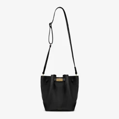 Cheap DeMellier The New York Bucket With Leather Strap Black Small Grain
