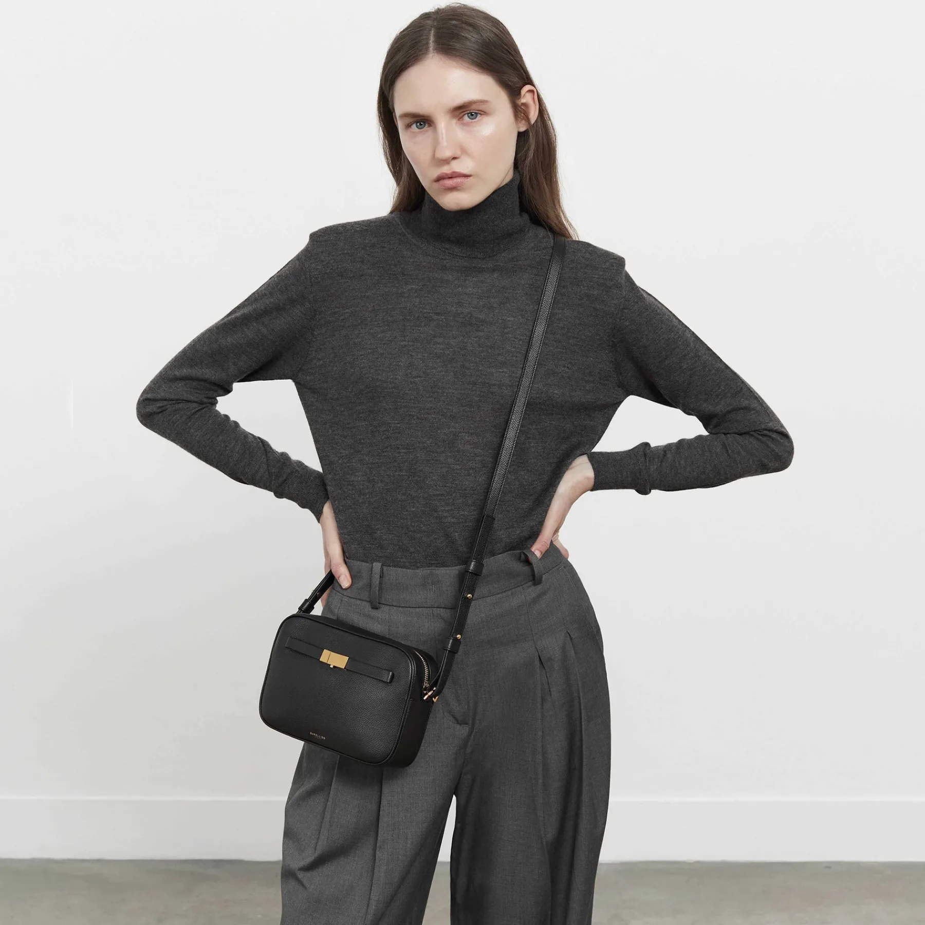 Best Sale DeMellier The New York Crossbody Black Small Grain