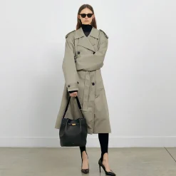 Discount DeMellier The New York Large Bucket Khaki Small Grain