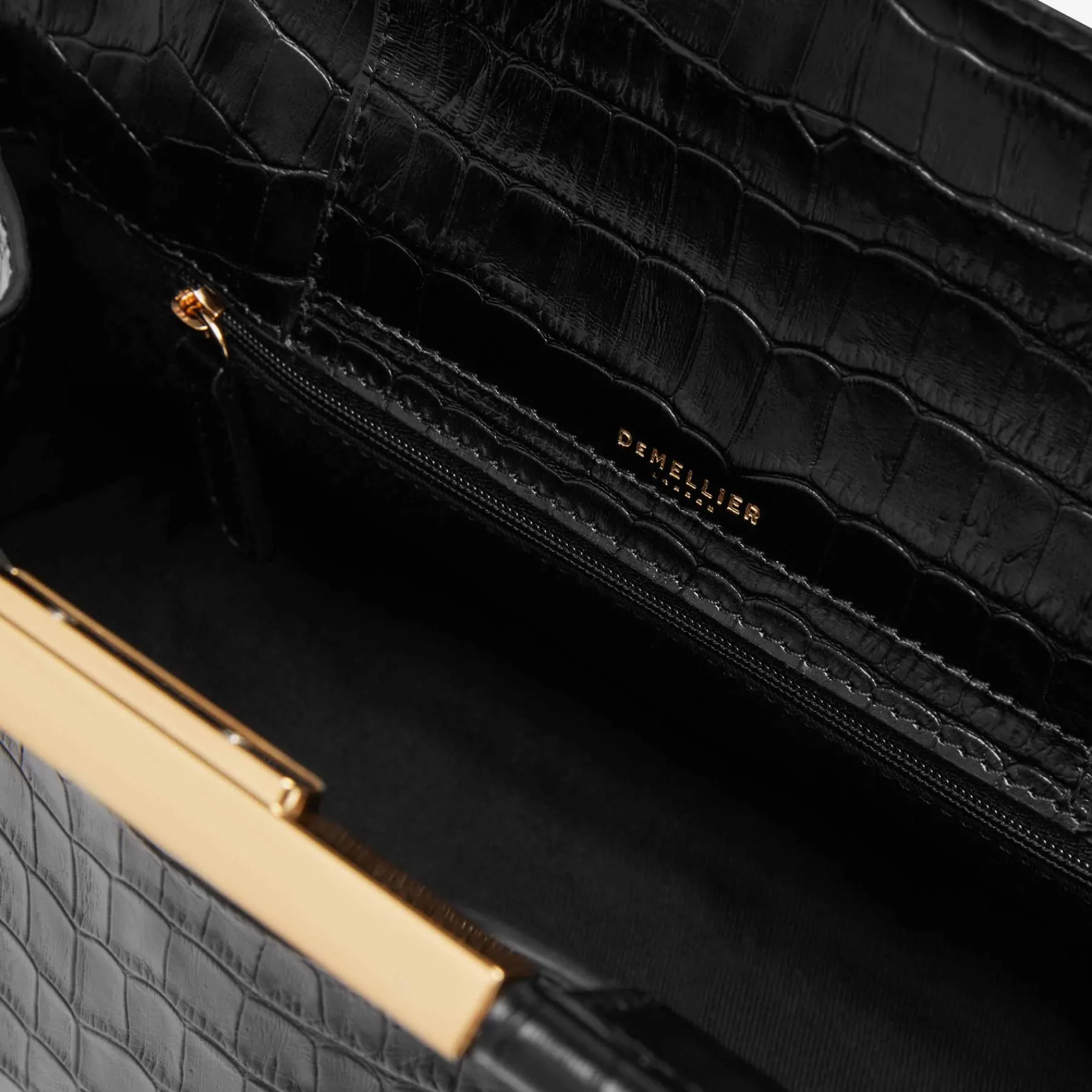 Online DeMellier The Seville Black Croc-Effect
