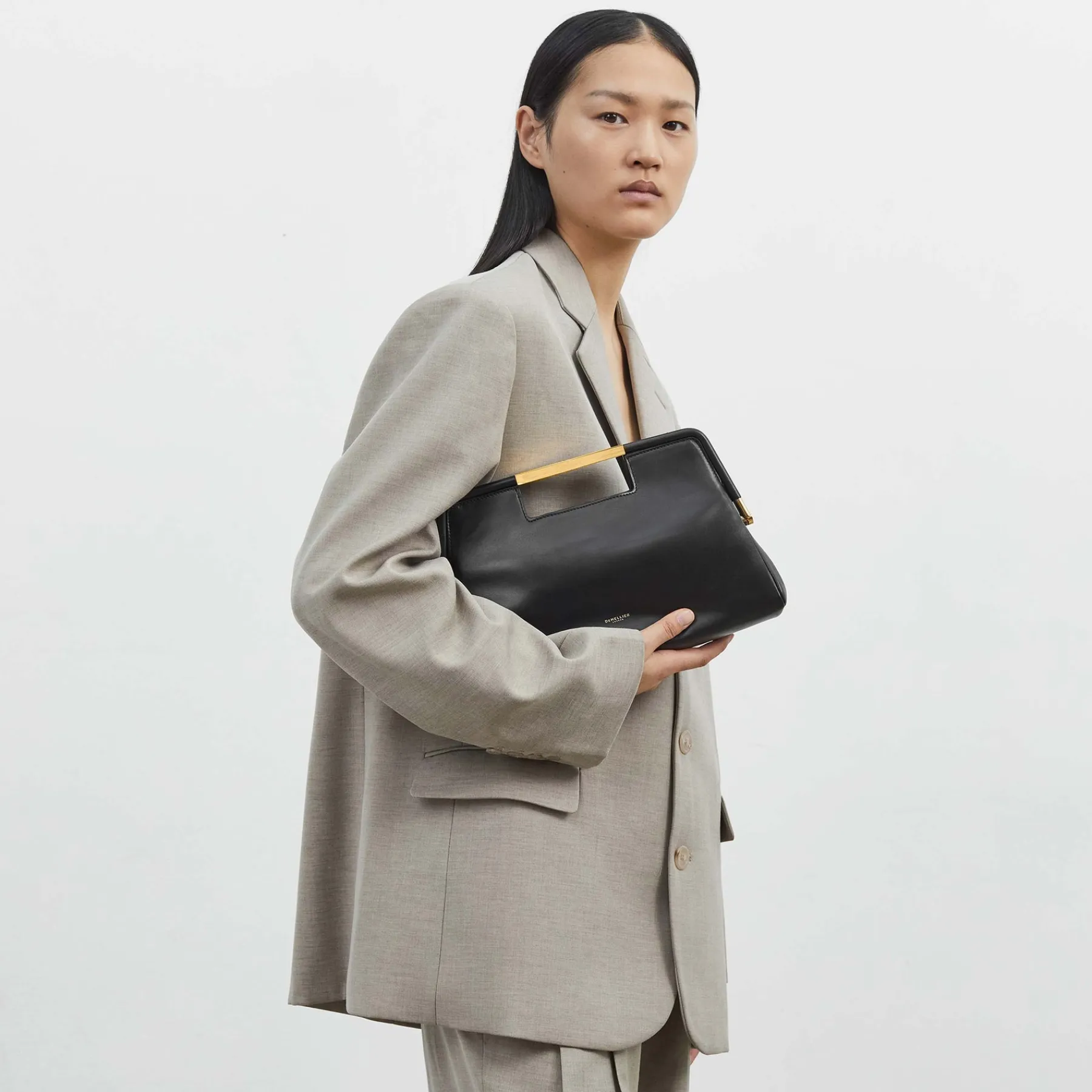 Online DeMellier The Seville Black Croc-Effect