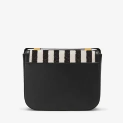 New DeMellier The Vancouver Black Striped Cotton Canvas