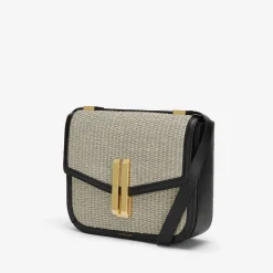 Discount DeMellier The Vancouver Deep Taupe Raffia & Black Smooth