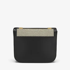 Discount DeMellier The Vancouver Deep Taupe Raffia & Black Smooth