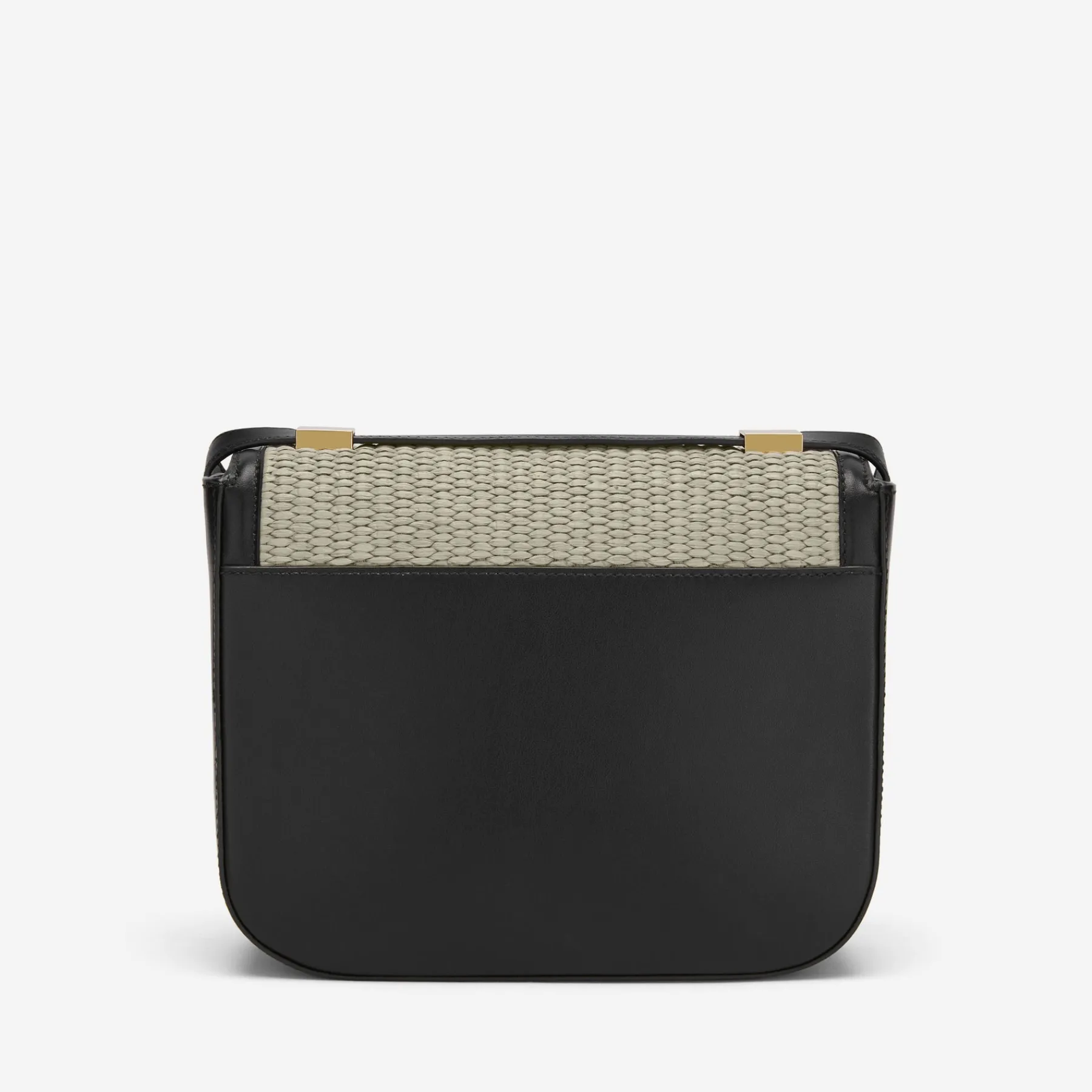 Discount DeMellier The Vancouver Deep Taupe Raffia & Black Smooth