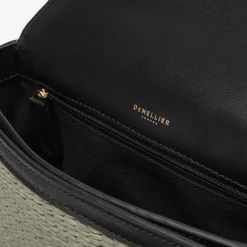 Discount DeMellier The Vancouver Deep Taupe Raffia & Black Smooth