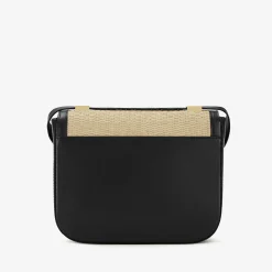 Fashion DeMellier The Vancouver Natural Raffia Black Smooth