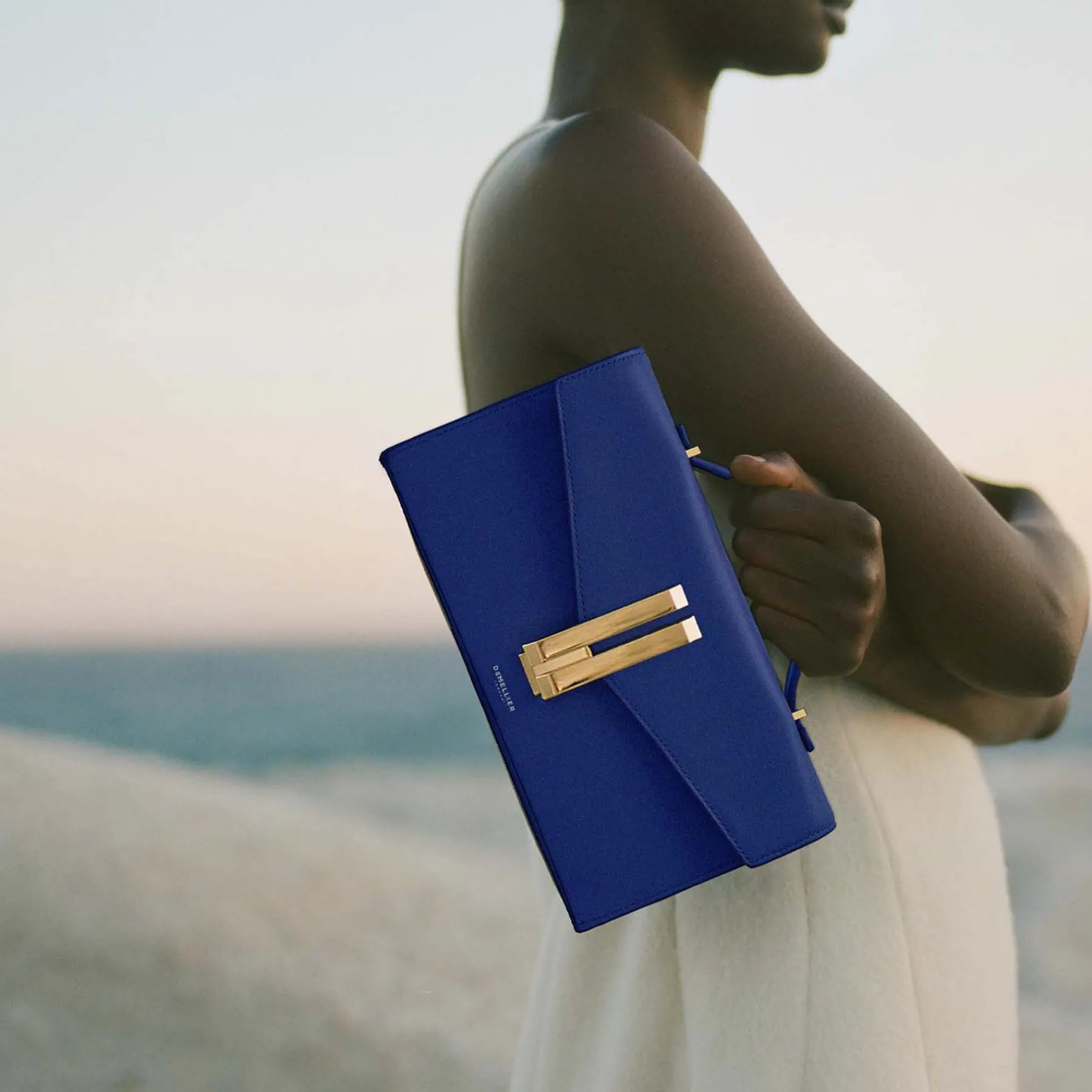 Hot DeMellier The Vancouver Clutch Cobalt Blue Smooth